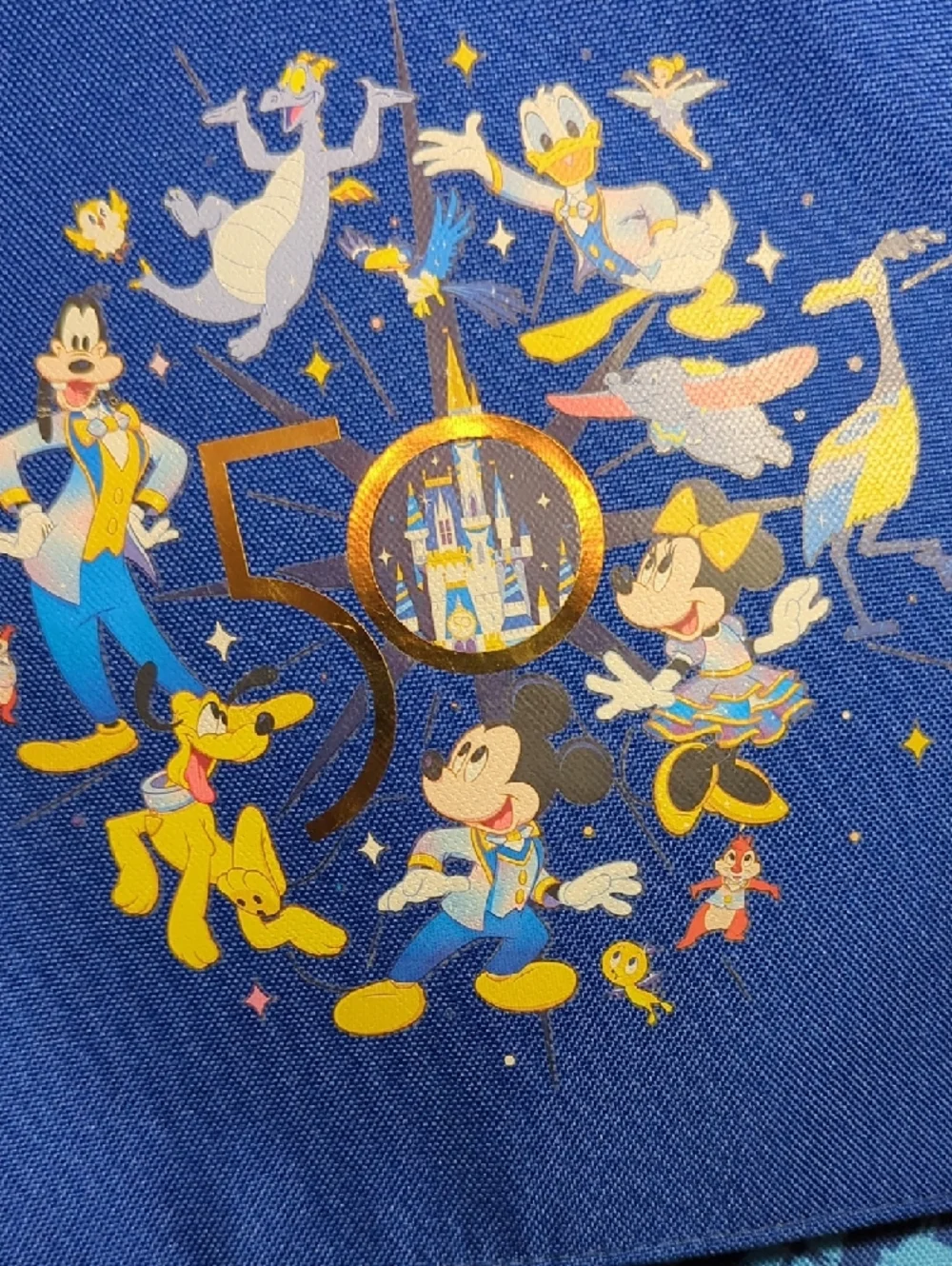 Disney Blue Walt Disney World 50th Anniversary Character Backpack
